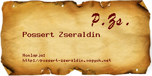 Possert Zseraldin névjegykártya